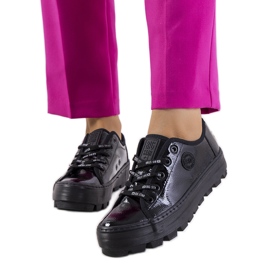 Schwarz lackierte Turnschuhe Big Star KK274044