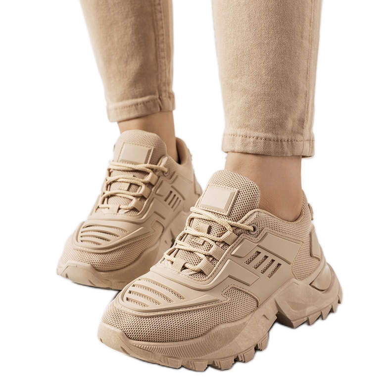 Fowles braune Turnschuhe beige