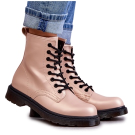 PG1 Damen Booty Boots gebunden rosa Lavita
