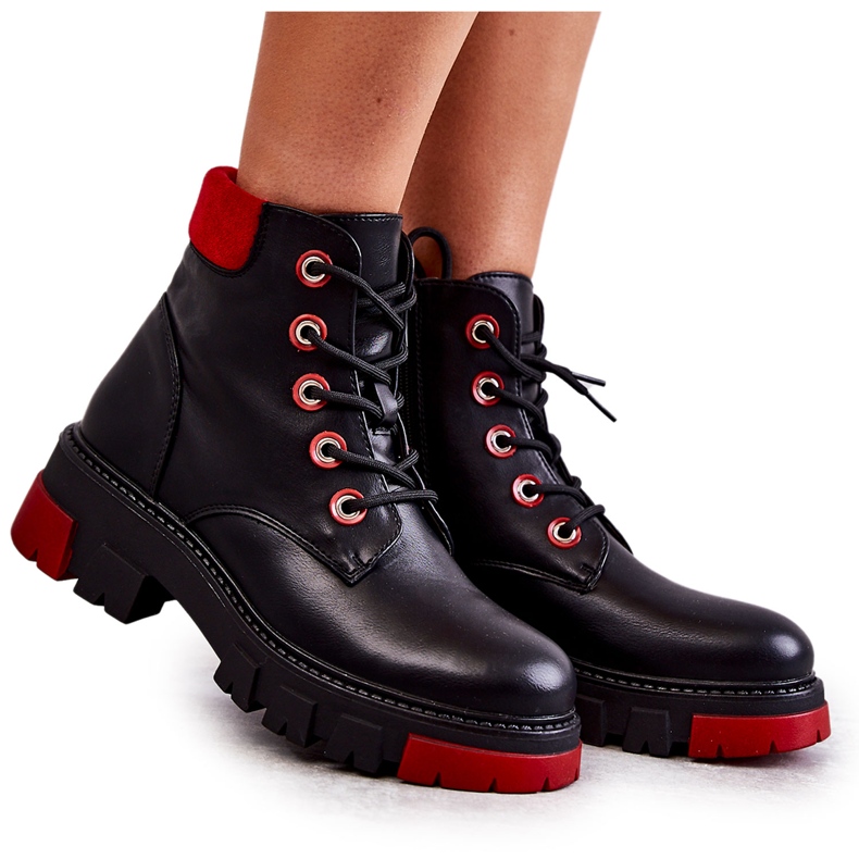 PG1 Lederstiefel-Arbeiter auf schwarzem Messa-Reißverschluss