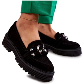 Damen Wildlederschuhe Laura Messi 2523 Schwarz