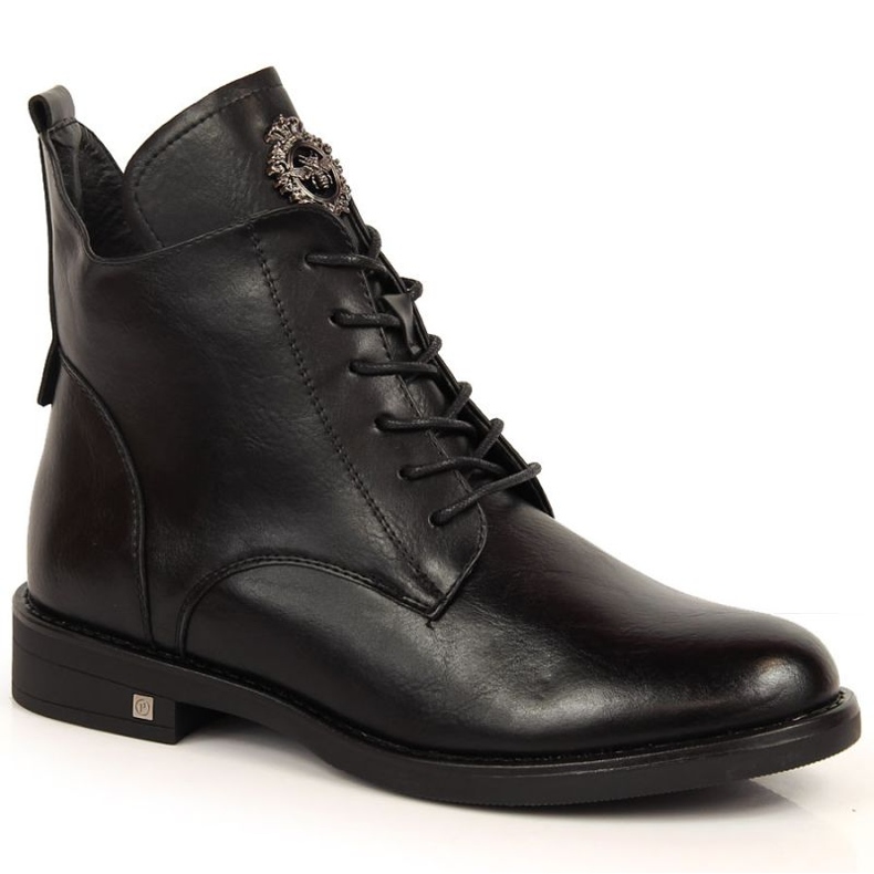 Stiefel mit einem isolierten Ornament Potocki W WOL92A schwarz