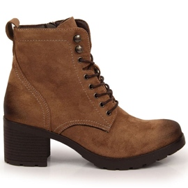 Warme Wildlederstiefel Potocki W WOL90B braun