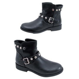 Cressida Schwarze flache Stiefel für Damen