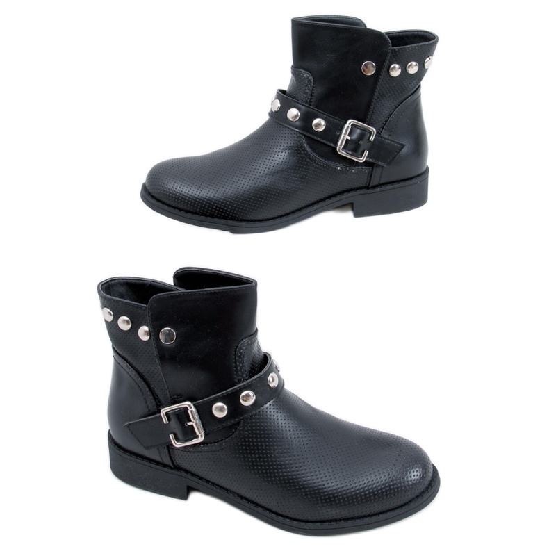 Cressida Schwarze flache Stiefel für Damen