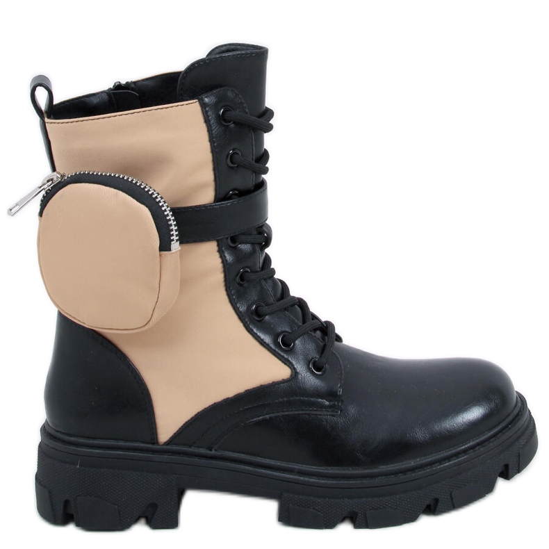 PA1 Schnürstiefel Victor Beige schwarz