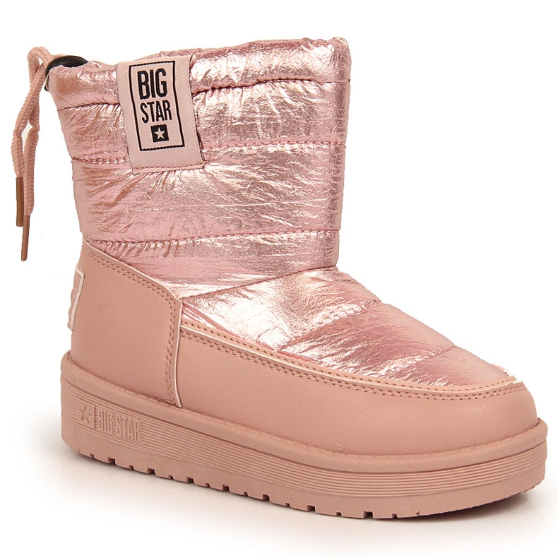 Rosa Metallic-Schneestiefel für Mädchen Big Star KK374219