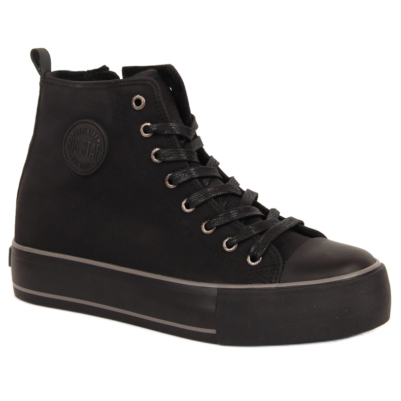 Schwarze, isolierte High-Top-Damensneaker Big Star KK274173