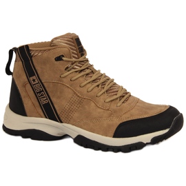 Hohe Trekkingschuhe für Herren beige Big Star KK174283 braun