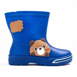 Blaue niedrige Gummistiefel für Kinder