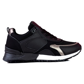 Shelovet Damen Sportschuhe schwarz aus ökologischem Leder