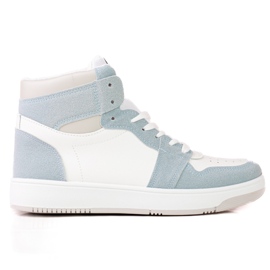 Große weiße und blaue Shelovet-Sneakers für Damen