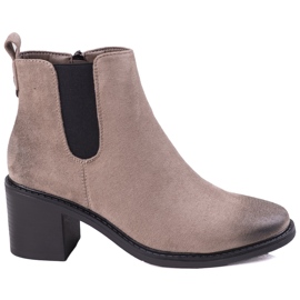 Beige Chelsea-Stiefel für Damen auf dem Shelovet-Posten