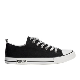 Schwarze Herrenturnschuhe Big Star KK174049