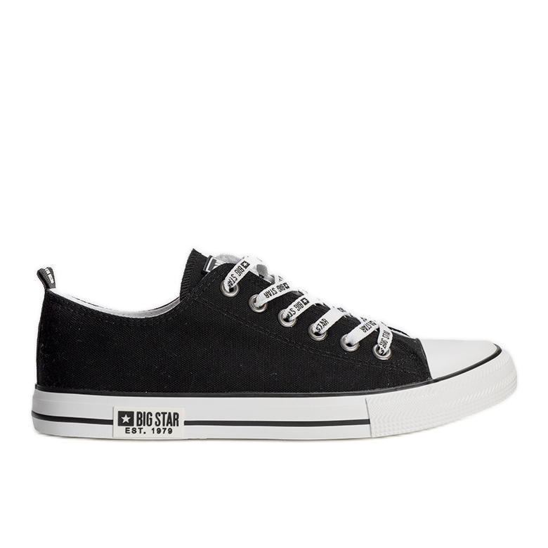 Schwarze Herrenturnschuhe Big Star KK174049