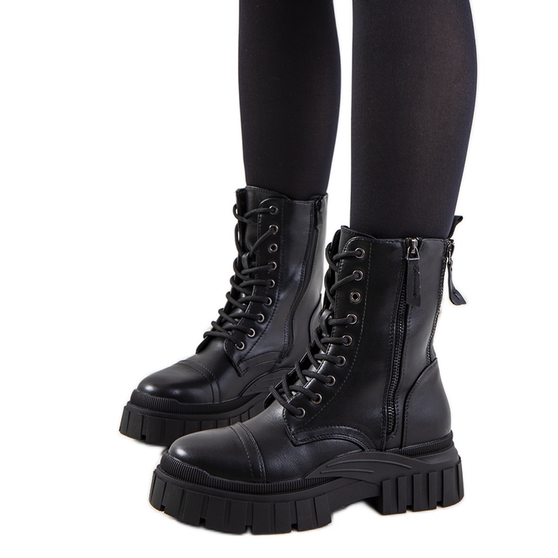PA1 Schwarze Leeside-Stiefel