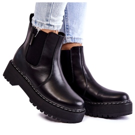 Schwarze, isolierte Slip-on-Stiefel Big Star II274101