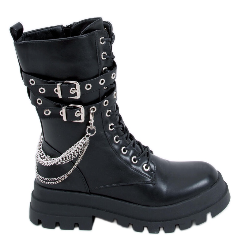 Roky Black Militärstiefel schwarz