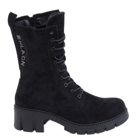 Arne Schwarze Schnürstiefel