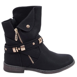 Yidu Schwarze Damenstiefel