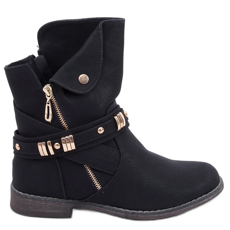 Yidu Schwarze Damenstiefel