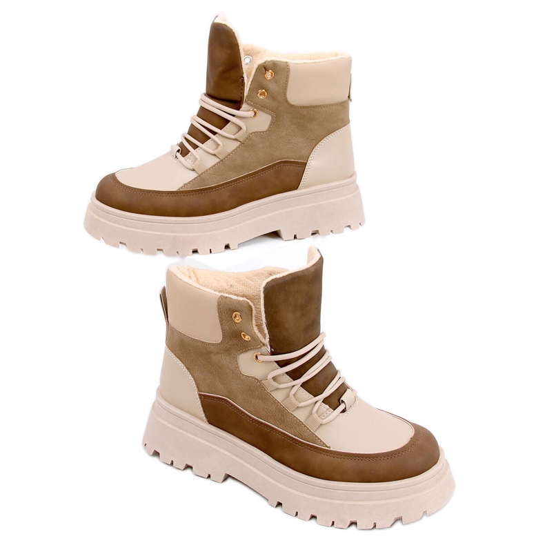 Schnürstiefel Magnu Khaki beige braun