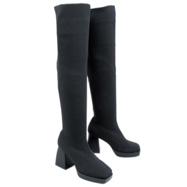 Hochhackige Stiefel von Hilary Black schwarz