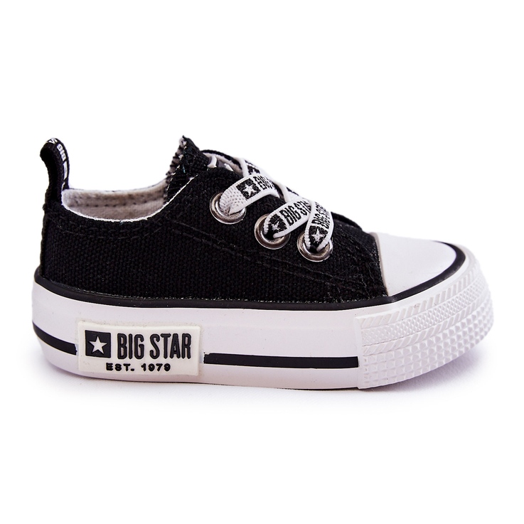 Kinder Stoffsneaker Big Star KK374049 Schwarz-Weiß