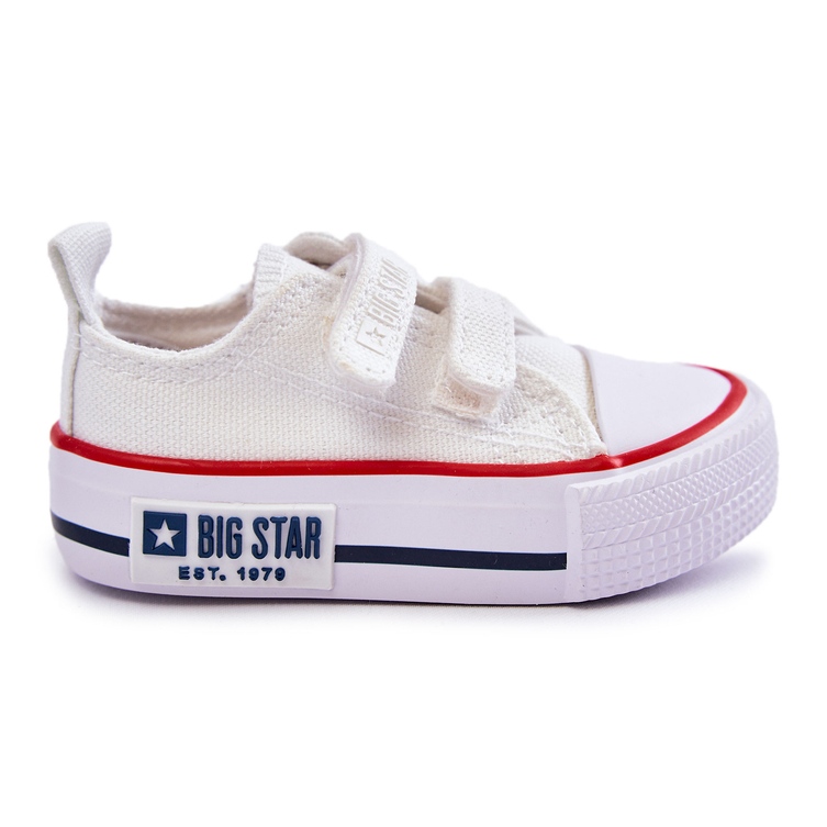 Kinder-Stoffturnschuhe mit Klettverschluss Big Star KK374079 Weiß