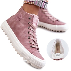 Damen Sneaker Big Star High Warm Pink EE274113 rosa