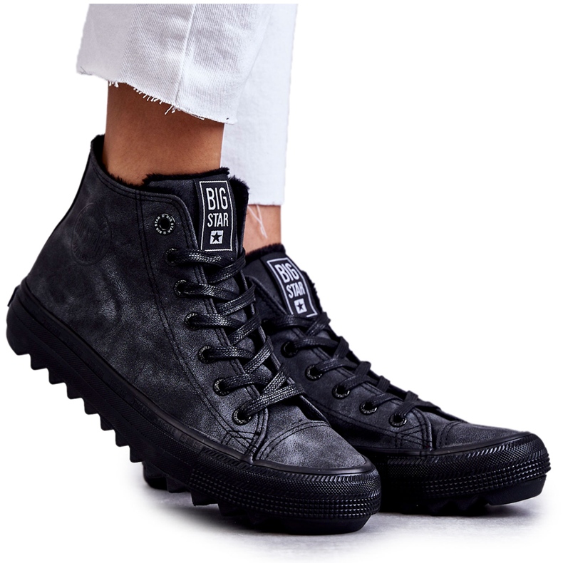 Damen Sneaker Big Star High Warmed Schwarz GG274069