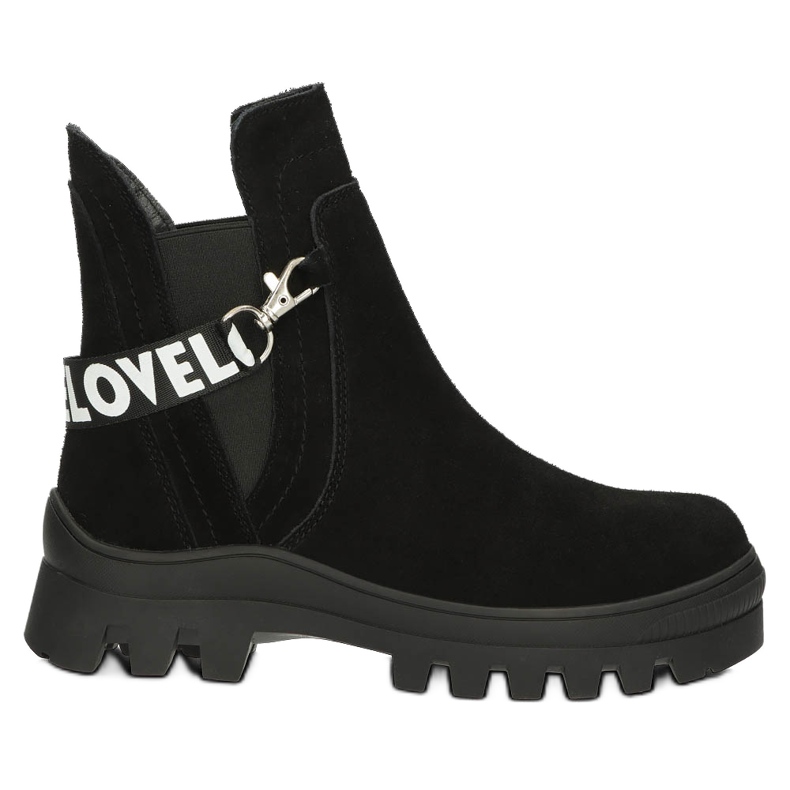 Slip-On-Stiefeletten aus Wildleder mit Dekoration Filippo DBT3927 Schwarz