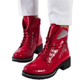 Rote Airedale-Stiefel