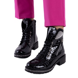 Schwarze Airedale-Stiefel