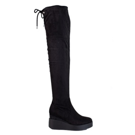T.Sokolski Overknee-Stiefel aus Wildleder für Damen von Sokolski schwarz