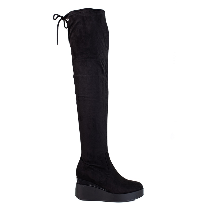T.Sokolski Overknee-Stiefel aus Wildleder für Damen von Sokolski schwarz