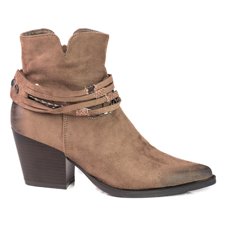 Braune Shelovet Cowboystiefel für Damen