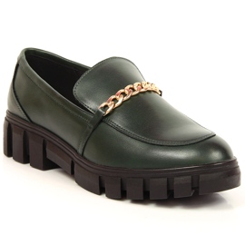 Plateau-Loafer für Damen mit grüner Kette von Sergio Leone