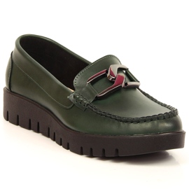 Plateau-Loafer für Damen mit grüner Sergio Leone-Verzierung