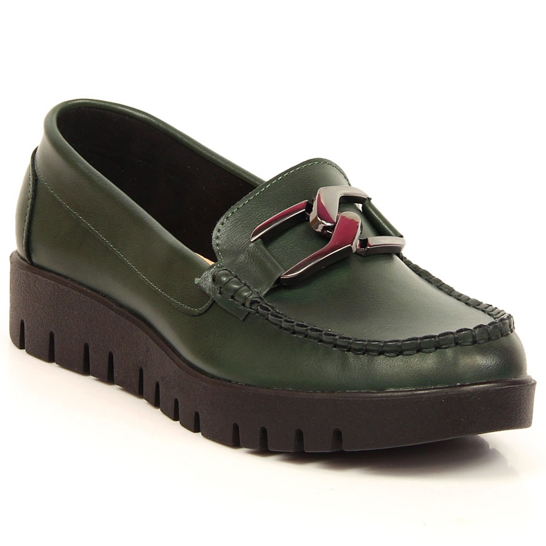 Plateau-Loafer für Damen mit grüner Sergio Leone-Verzierung