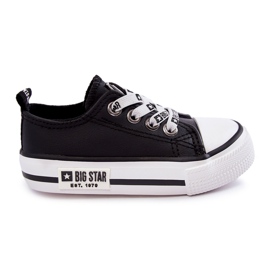 Kinder-Ledersneaker Big Star KK374043 Schwarz-Weiß