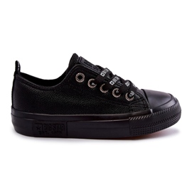 Kinder Ledersneaker Big Star KK374057 Schwarz