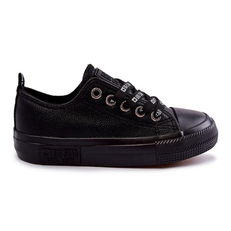 Kinder Ledersneaker Big Star KK374057 Schwarz