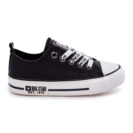 Kinder Ledersneaker Big Star KK374039 Schwarz