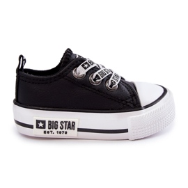 Kinder-Ledersneaker Big Star KK374041 Schwarz-Weiß