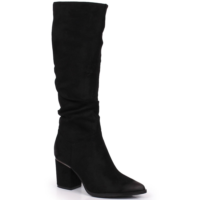 Schwarze Potocki Rüschenstiefel für Damen