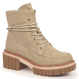 Isolierte Damenstiefel beige Jezzi JEZ366