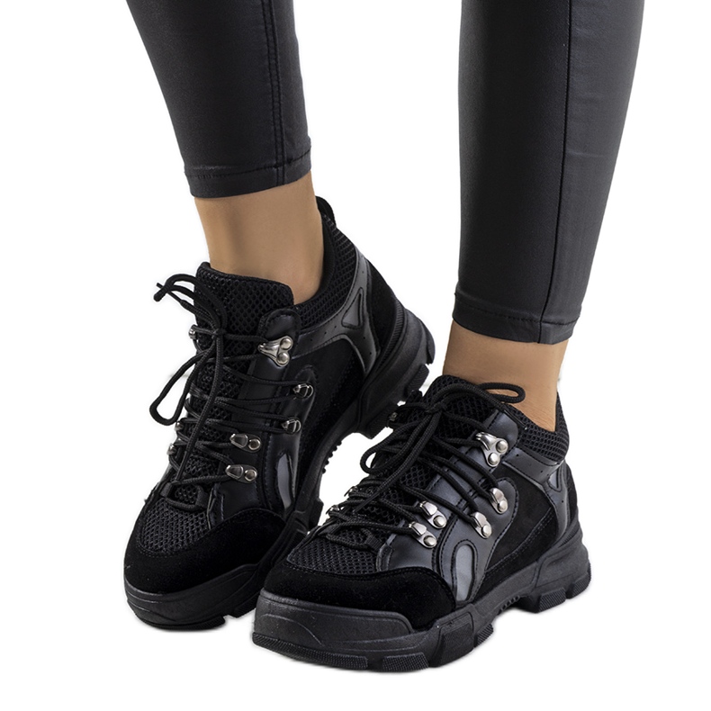 Schwarze Stratford-Turnschuhe