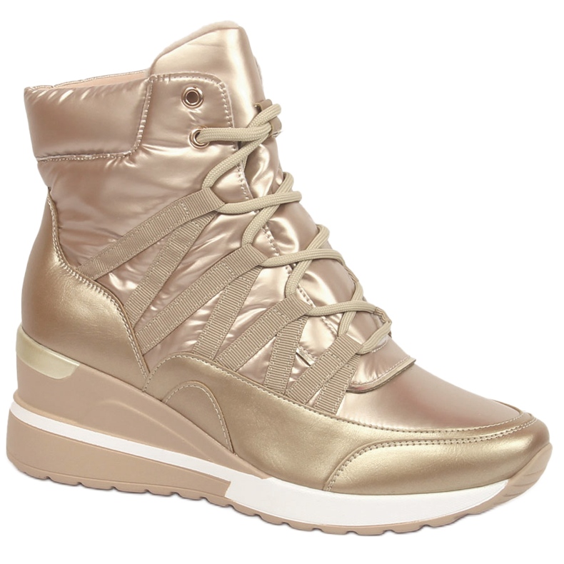 Damenstiefel, Turnschuhe auf einem goldenen Keil Potocki