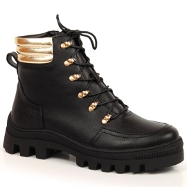 Damen Wanderschuhe schwarz Plateau Taschen Potocki